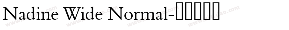 Nadine Wide Normal字体转换